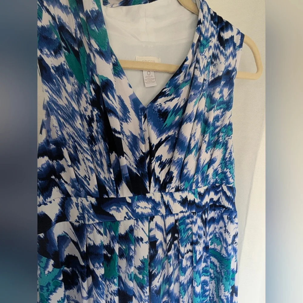 Chico's Blue and White Patterned Dress - Picture 15 of 15